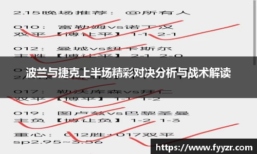 波兰与捷克上半场精彩对决分析与战术解读